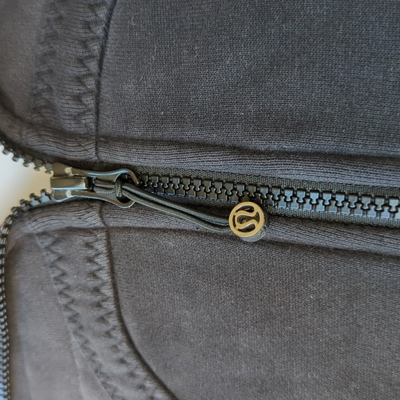 LULULEMON ATHLETICA WOMEN'S BLACK LOGO ZIP COTTON  JACKET - Picture 7 of 13